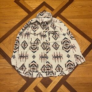 Comp Blu Patterned Fleece Pullover